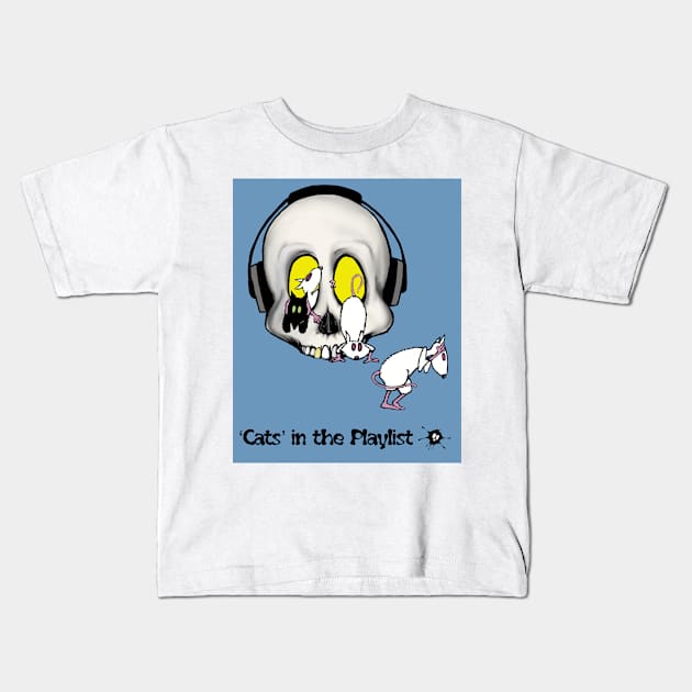 'Cats' in the Playlist alternate-animals Kids T-Shirt by SpookySkulls